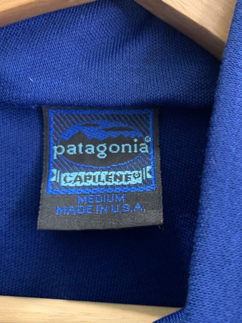 Patagonia Capilene Sweatshirt Women M Blue Base Layer 1/4 Zip Gorpcore Made USA - Picture 5 of 8